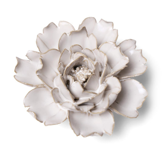 Ivory Rose Ceramic Wall Hanging Flower