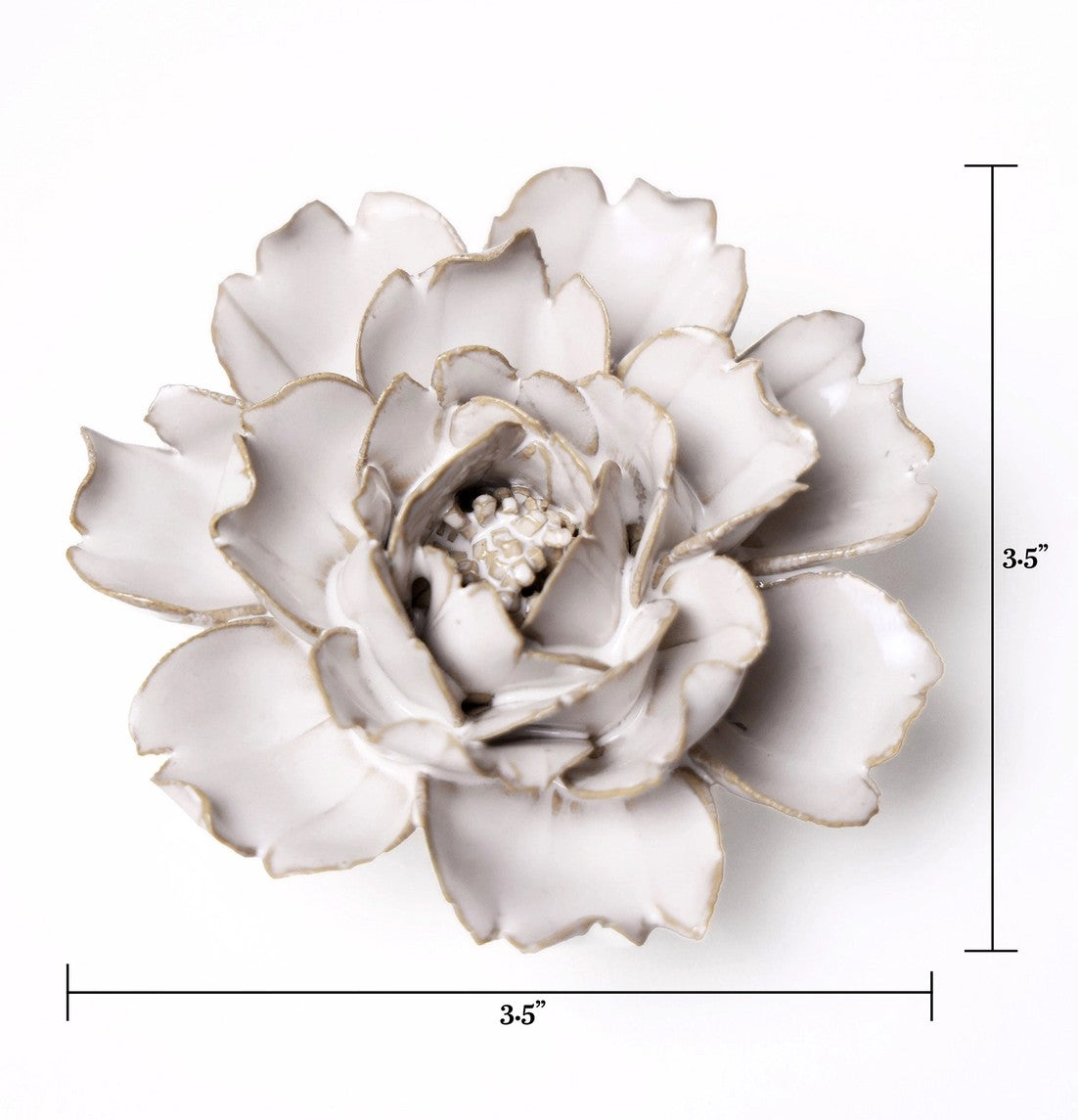 Ivory Rose Ceramic Wall Hanging Flower