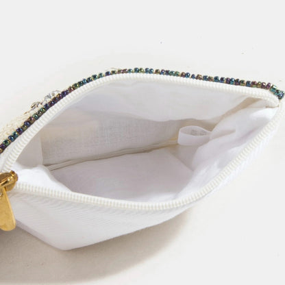 Nautical Anchor Seed Beaded Coin Purse