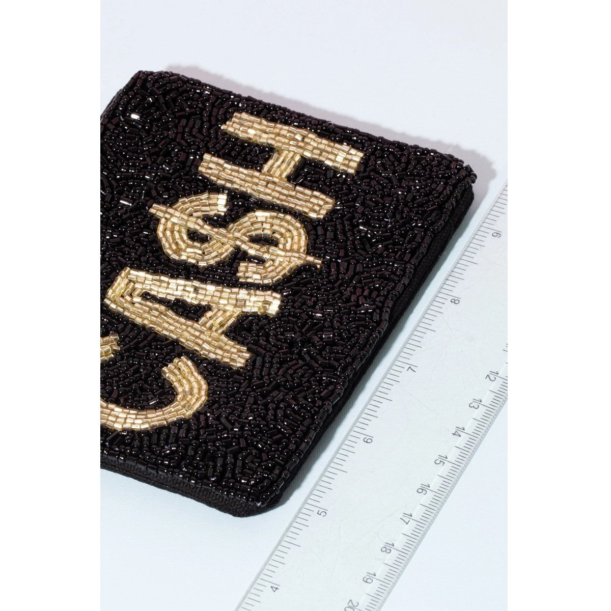Ca$h (Cash) Seed Beaded Coin Purse