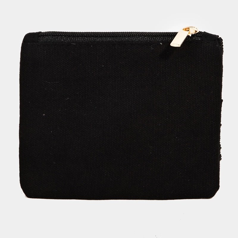 Ca$h (Cash) Seed Beaded Coin Purse