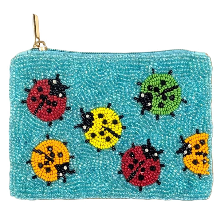 Ladybug Coin Purse - Zippered Pouch
