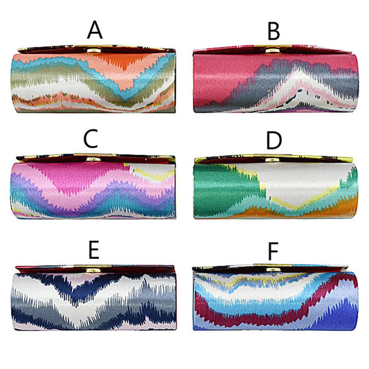 Abstract Flap Lipstick Case with Mirror (Assorted Colors) - A