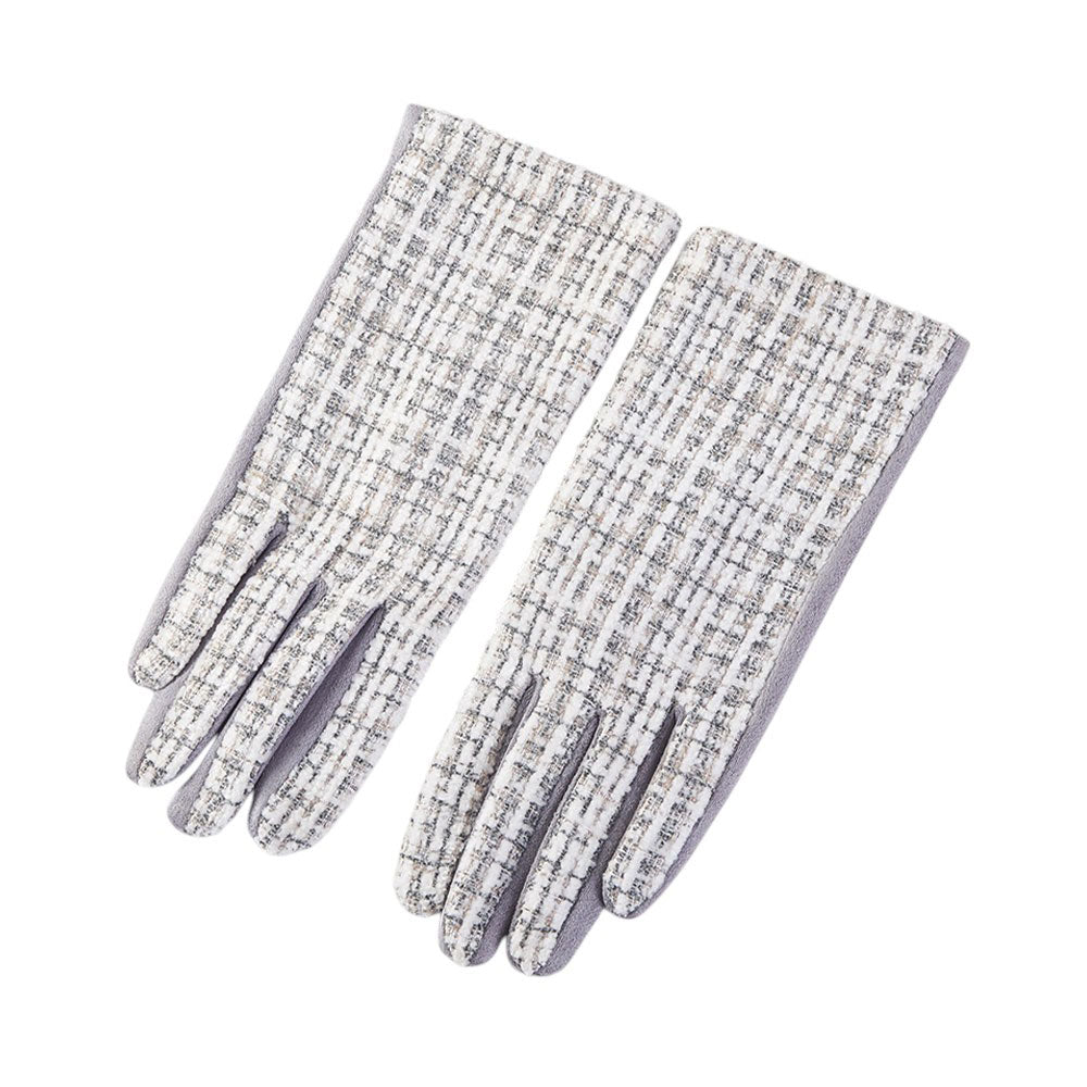 Tweed Smart Touch Winter Gloves (Grey)