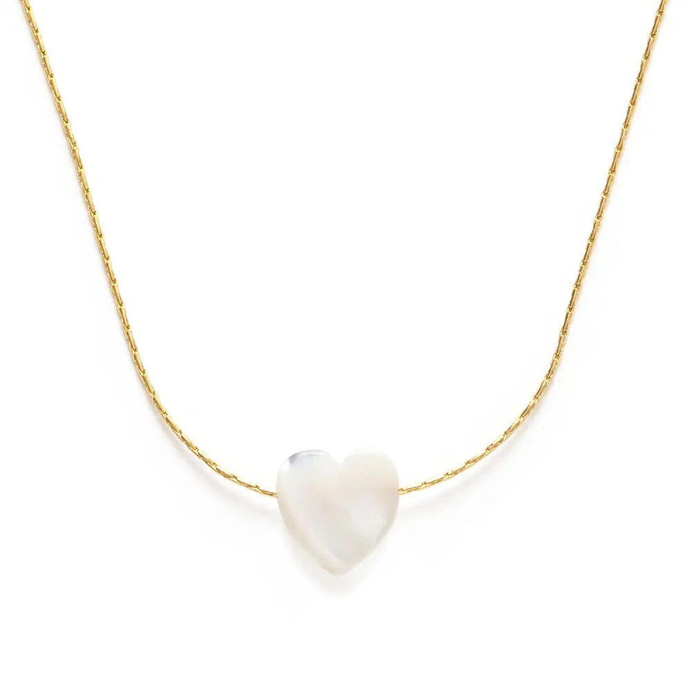 Mother of Pearl Heart Necklace