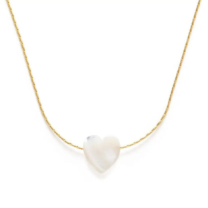 Mother of Pearl Heart Necklace