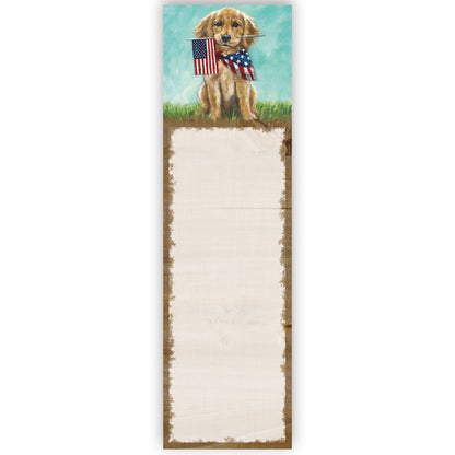 Magnetic Patriotic Pup List Pad