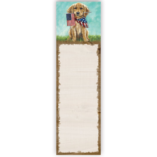 Magnetic Patriotic Pup List Pad