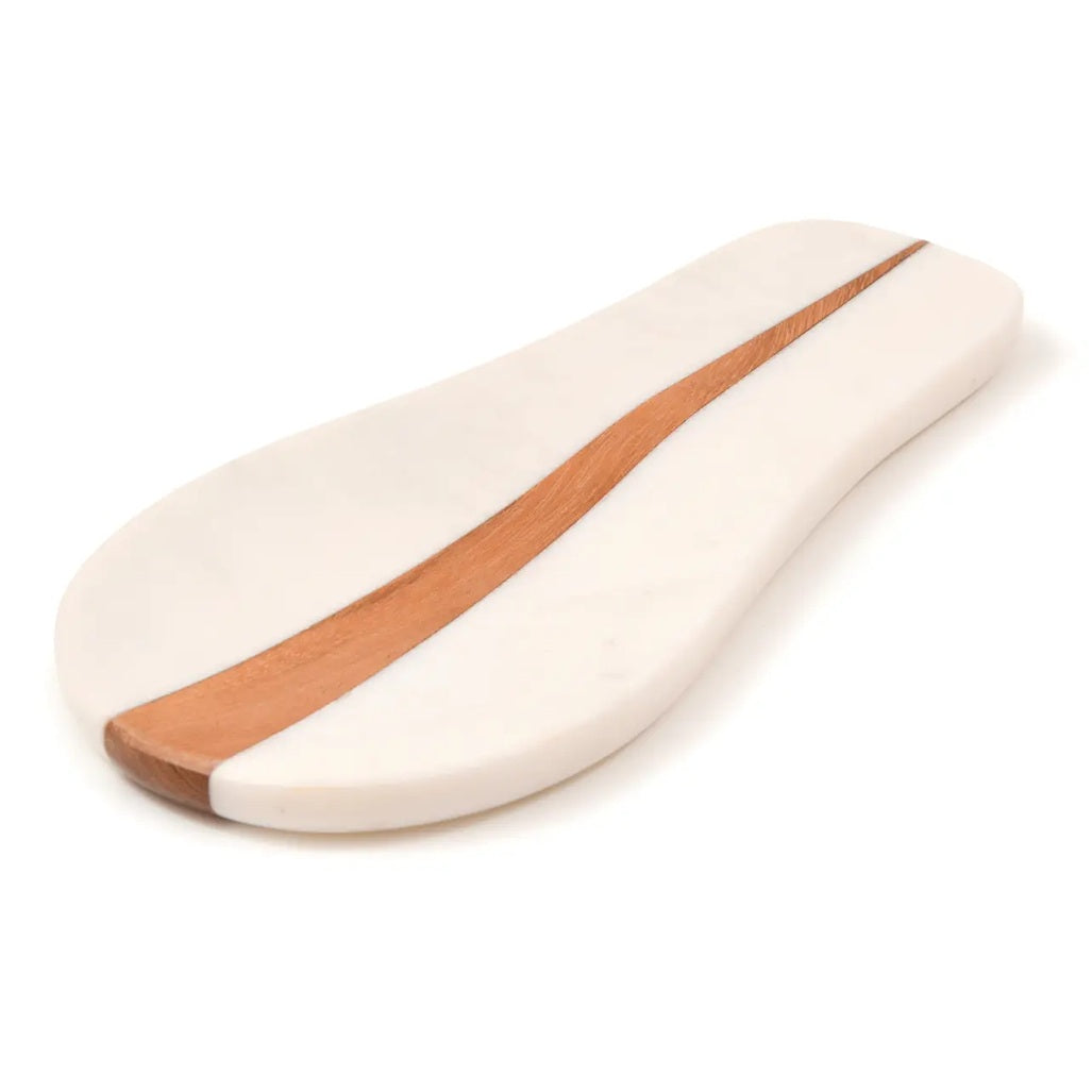 Marble and Wood Spoon Rest