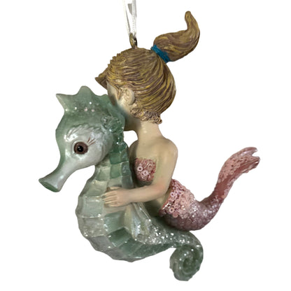 Mermaid Girl Christmas Tree Ornaments (Set of 4)