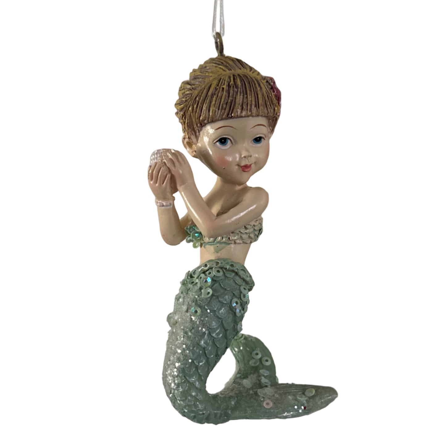 Mermaid Girl Christmas Tree Ornaments (Set of 4)