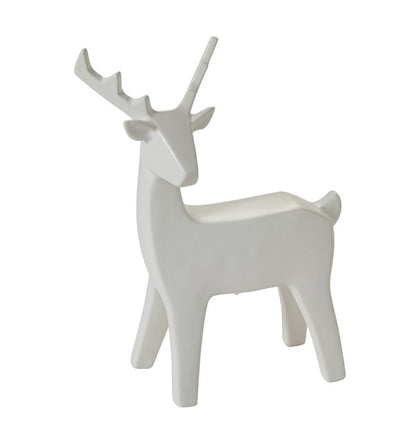 Minimalist White Reindeer Figurine