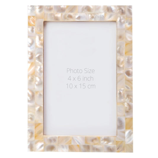 Mother of Pearl Picture Frame (4x6, 5x7, 4x4 Inches)