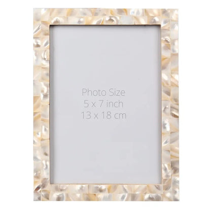 Mother of Pearl Picture Frame (4x6, 5x7, 4x4 Inches)