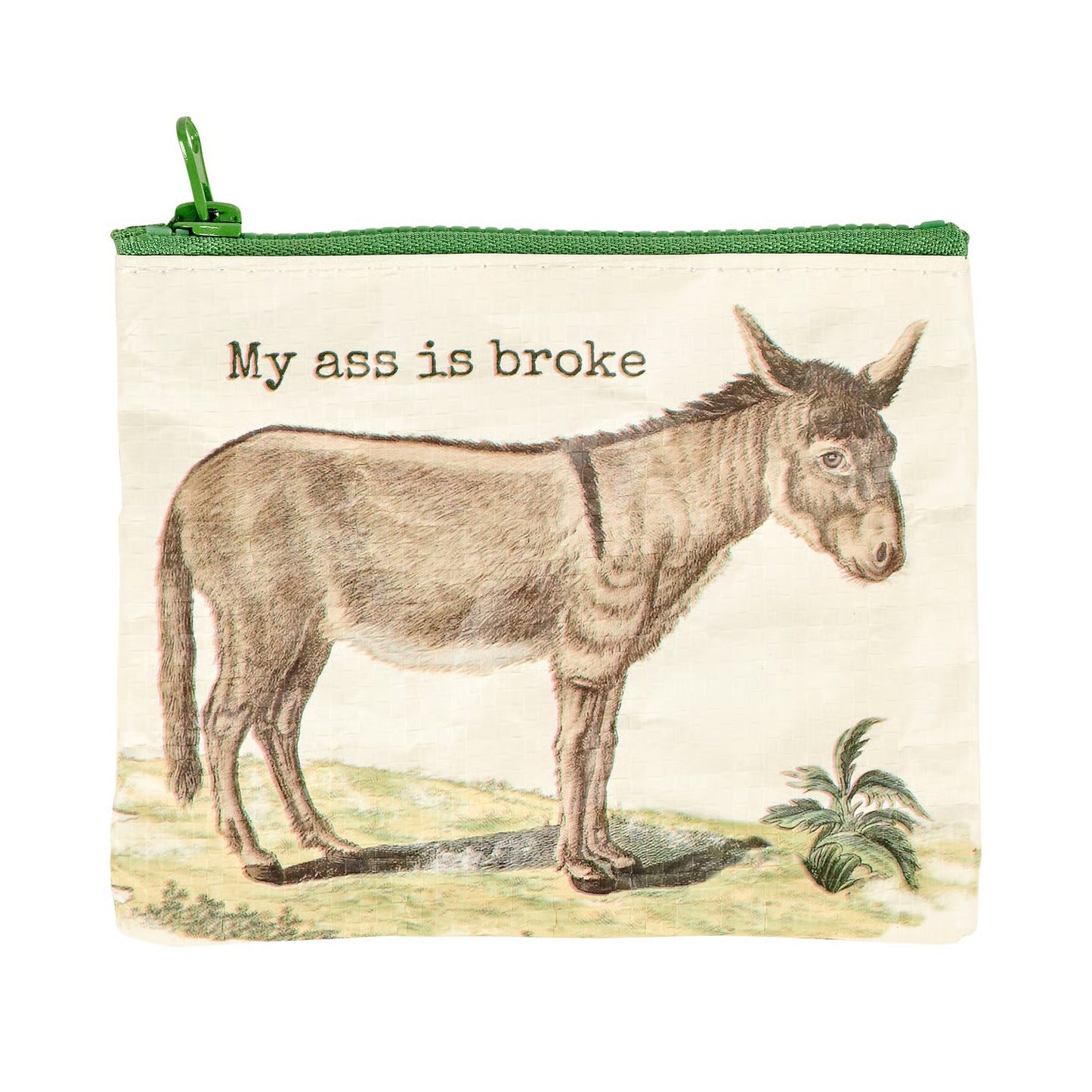 "My Ass is Broke" Donkey Zipper Wallet - Coin Purse