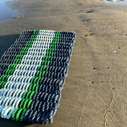 Navy, Green, & Seafoam Wicked Good Lobster Rope™ Doormat