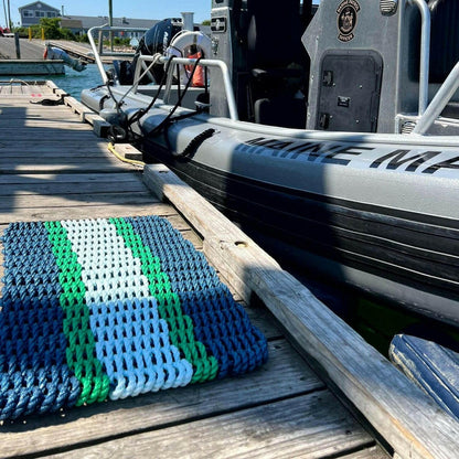 Navy, Green, & Seafoam Wicked Good Lobster Rope™ Doormat