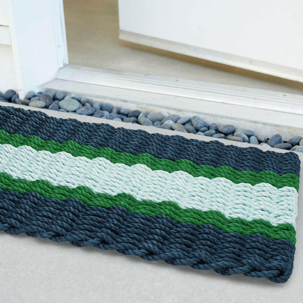 Navy, Green, & Seafoam Wicked Good Lobster Rope™ Doormat