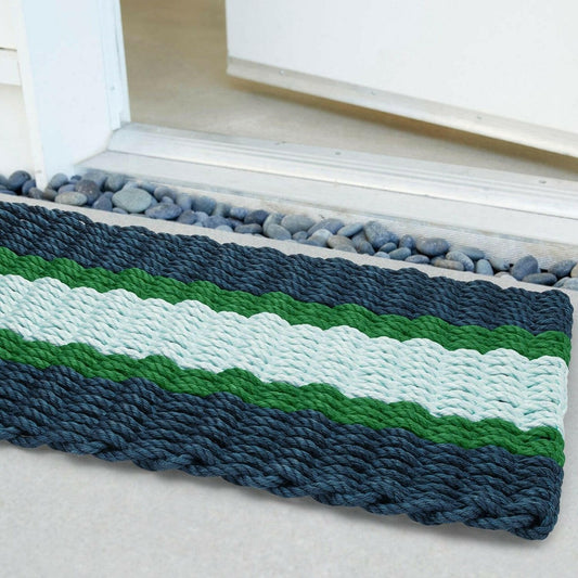 Navy, Green, & Seafoam Wicked Good Lobster Rope™ Doormat