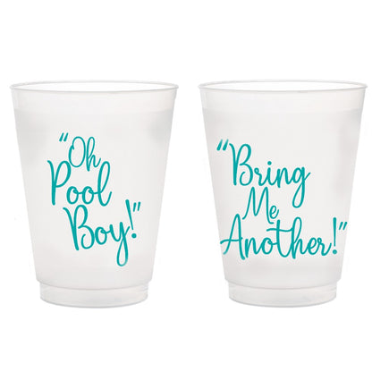 Oh Pool Boy Bring Me Another Reusable Frosted Cups (set of 8)