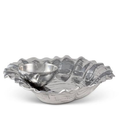 Oyster Shell with Pearl Chip & Dip