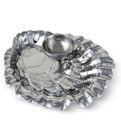 Oyster Shell with Pearl Chip & Dip