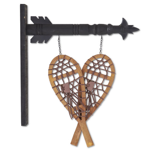 Pair of Decorative Snowshoes Arrow Replacement Sign