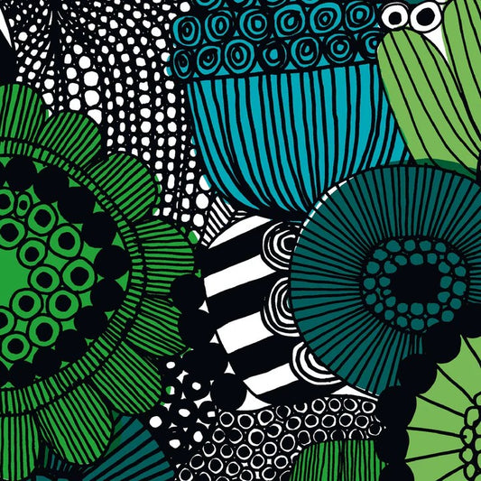 Marimekko Siirtolapuutarha Paper Lunch Napkins – 20 Per Package (Blue & Green)