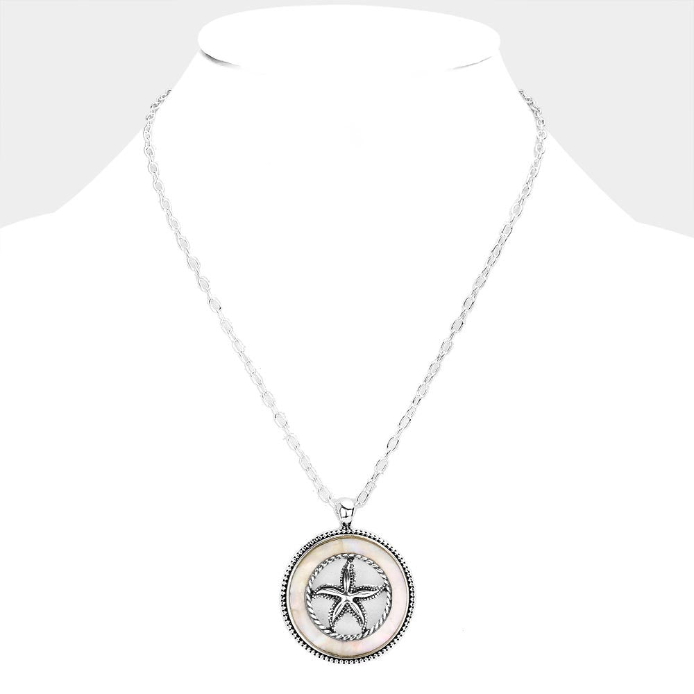 Mother of Pearl Starfish Pendant Necklace