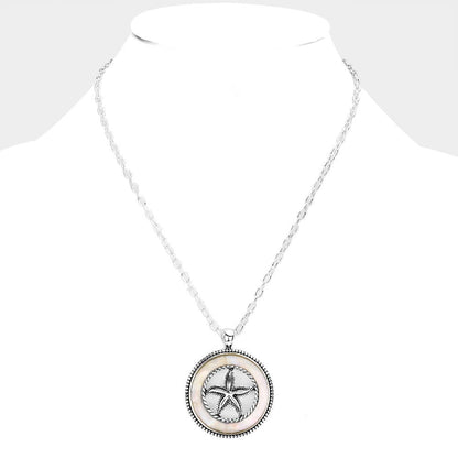 Mother of Pearl Starfish Pendant Necklace