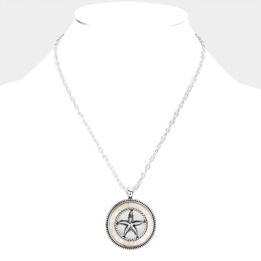 Mother of Pearl Starfish Pendant Necklace