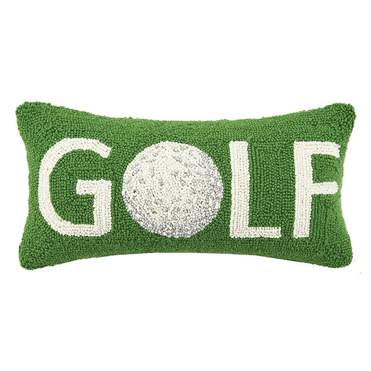 "Golf" Ball Icon Hook Throw Pillow