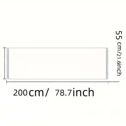 Red Tartan Plaid Scarf with Fringe