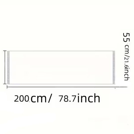 Red Tartan Plaid Scarf with Fringe