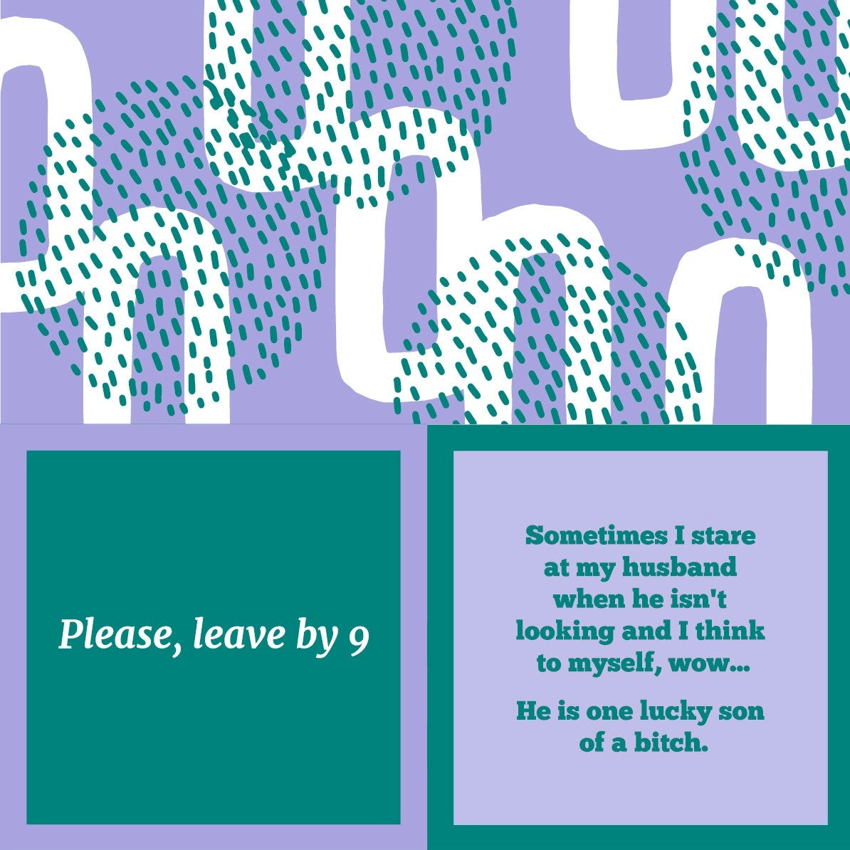Humorous Double Sided Cocktail Napkins (Please Leave | Lucky Husband)