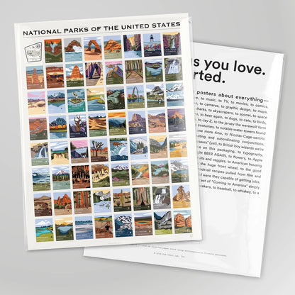 National Parks of the USA - 16" X 20" Art Print