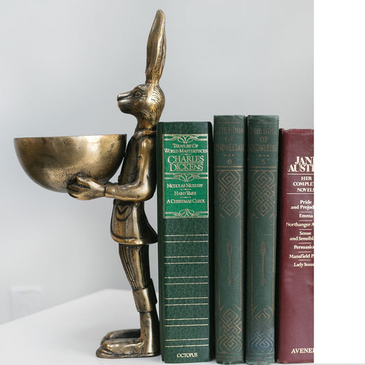 Standing Gold Rabbit Hare Bowl Stand (Eric)