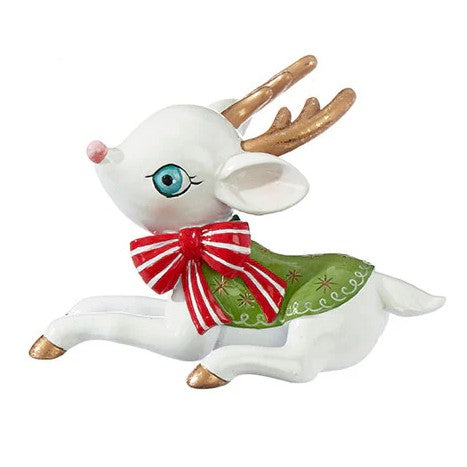 Christmas Retro Reindeer Figurine (set of 2)