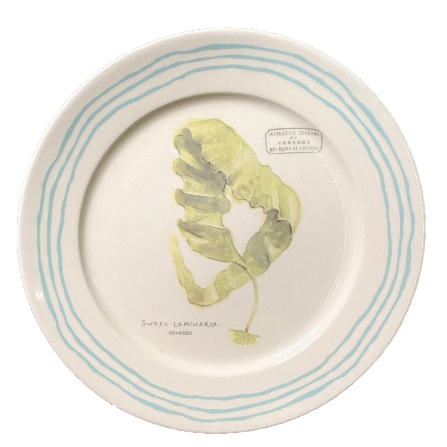 Fleur de Sel Barnett Salad Plate - Green Plant