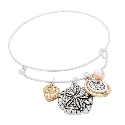 Sand Dollar Shell Charm Bracelet