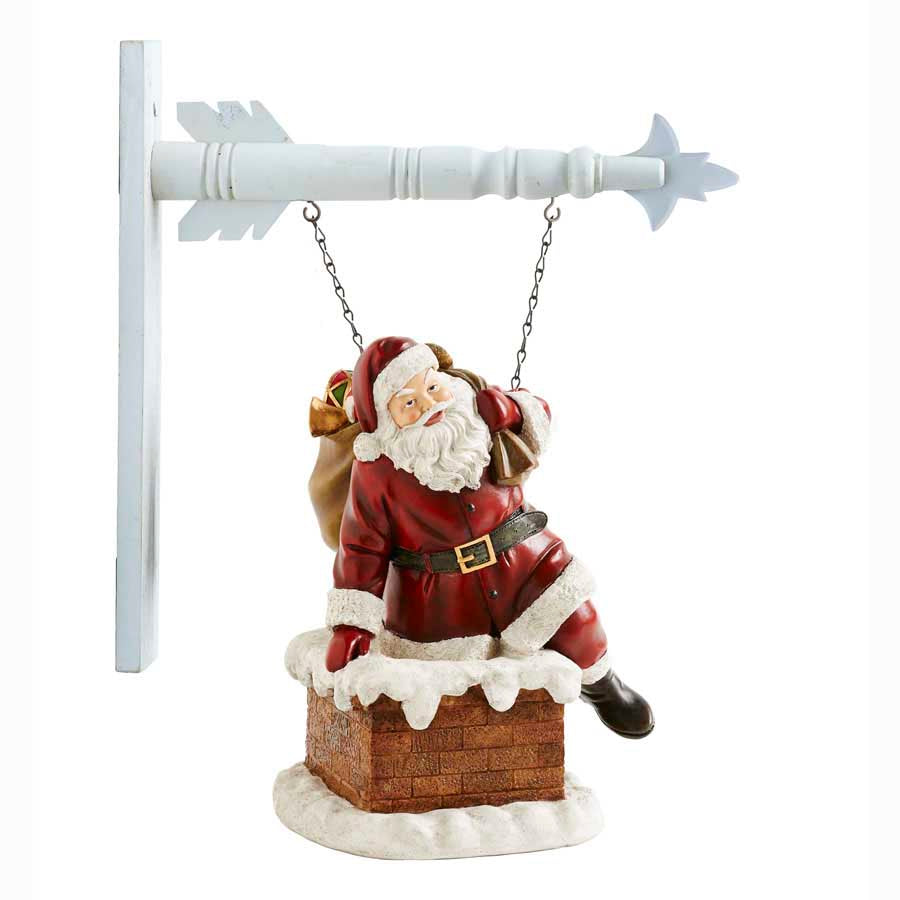 Santa Climbing In Chimney Arrow Replacement Sign