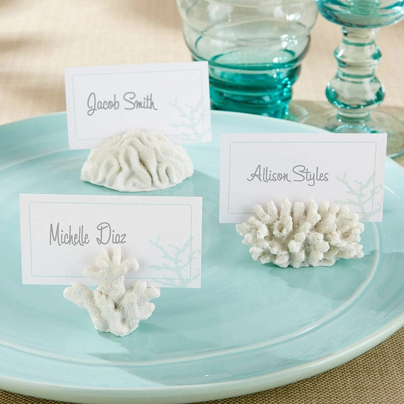 Small Coral Place Card/Photo Holder (Set of 6)