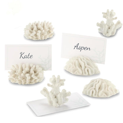 Small Coral Place Card/Photo Holder (Set of 6)