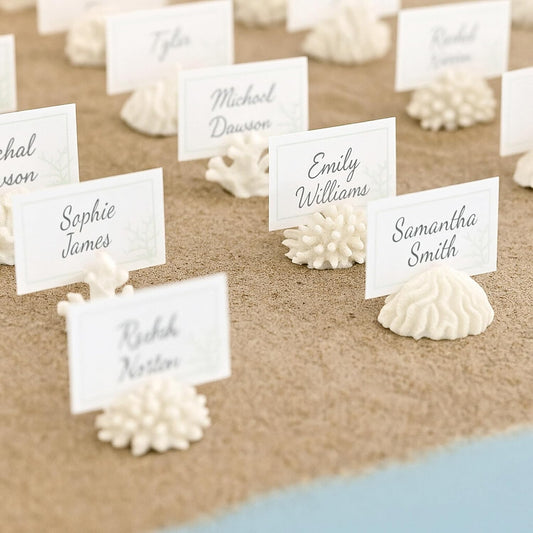 Small Coral Place Card/Photo Holder (Set of 6)