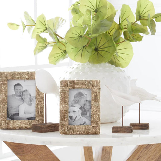 White Wood Shore Birds on Wood Spindles (Set of 3, Assorted)