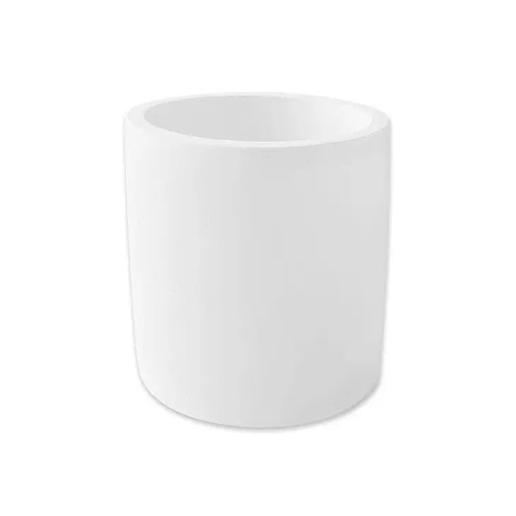 White Cement Succulent Planter Pot (Paintable)