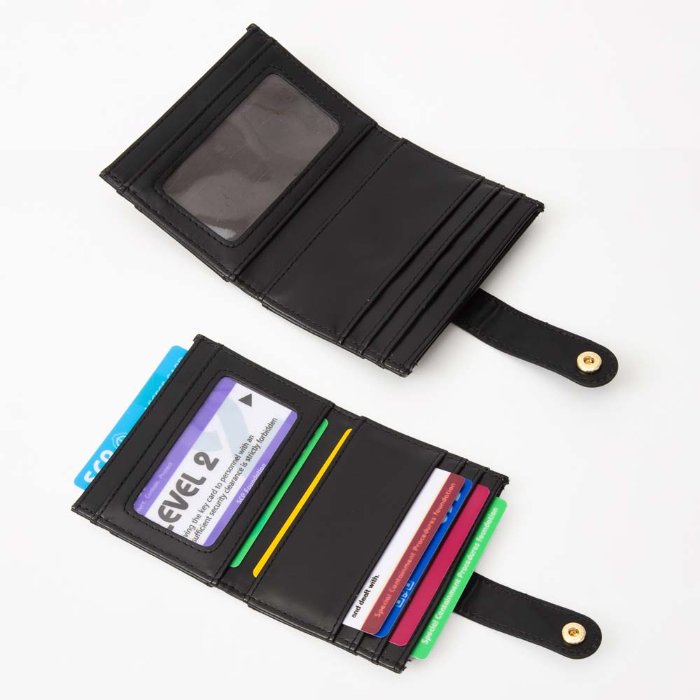 Classic Woven Credit Card Holder Wallet With Snap Closure