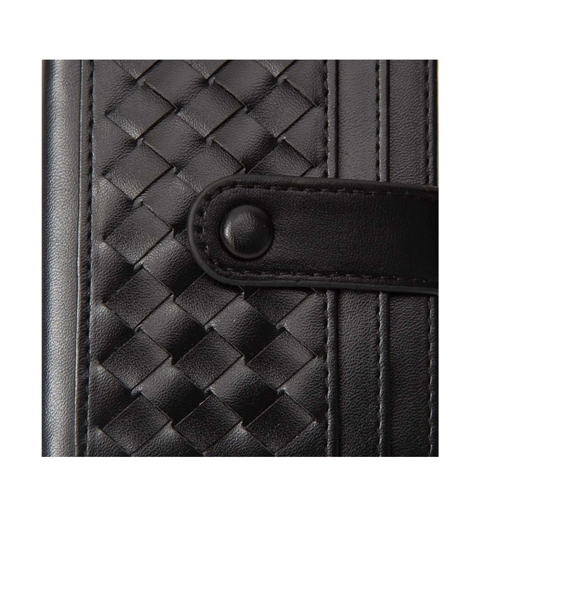 Classic Woven Credit Card Holder Wallet With Snap Closure
