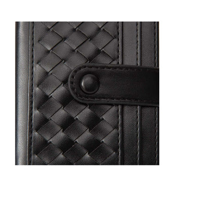 Classic Woven Credit Card Holder Wallet With Snap Closure