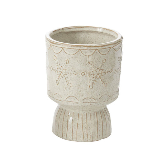 Snowflurry Snowflake Footed Pot Planter